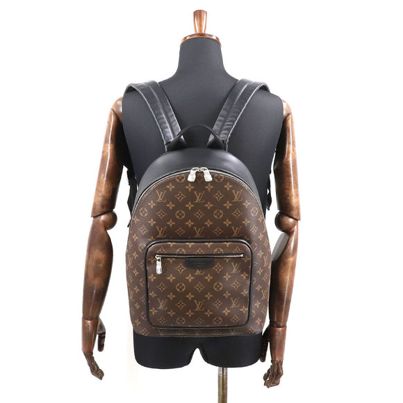 Louis Vuitton Monogram Macassar Josh NV Backpack Rucksack Brown Black - Picture 9 of 9